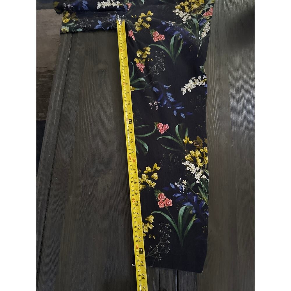 Chicos So Slimming Brigitte Collection Ankle Pants Black Floral Tummy Control 10 - Picture 8 of 13